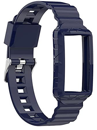 Weiche Silikon-Armbänder kompatibel mit Fitbit Charge 5/4/4SE/3/3SE Uhrenarmband, Ersatzarmbänder für Damen und Herren Smartwatch, Silikon, Kein Edelstein