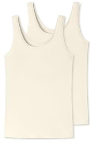 Uncover by Schiesser - Bamboo Cotton - Unterhemd/Top - 2er Pack (S Off-White)