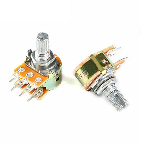 HYCYYFC Potentiometer 5pcs WH148 B1K B2K B5K B10K B20K B50K B100K B500K 6 Stiftwellenverstärker Dual -Stereo -Potentiometer 1k 2k 5k 10k 50k 100k 500k (Resistance : 1M Ohm)