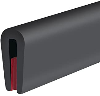 Rubber Edge Trim, Self-Adhesive Flexible Edge Guard, U Shaped Edge Protector for Sheet Metal, Car Doors, EPDM Material, Size 1.5mm, Fit 0-2mm Sharp Edge, Length 3m, Black