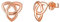9ct rose gold Celtic trinity knot stud earrings