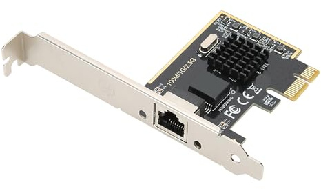 Sxhlseller Carte Réseau Haut de Gamme Carte Réseau 2.5G PCI-E Gigabit Gaming Fournitures Informatiques Haut de Gamme pour Une Utilisation à la Maison/au Bureau