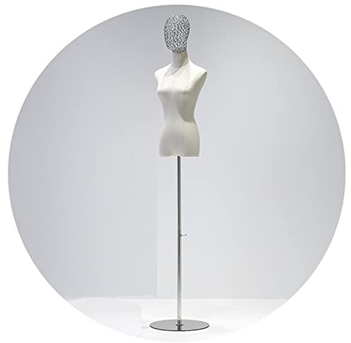 Weiblicher Mannequin-Torso-Körper, Modell mit Armen und hohlem Kopf, Schneiderpuppe mit verstellbarem Ständer für die Schaufensterpräsentation von Kleidung, 2 Stile