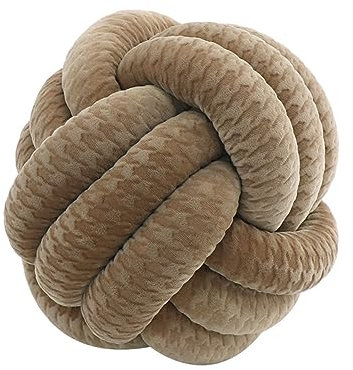 Knotenkissen, 2 Stück Geknotetes Kissen Rund, Knot Kopfkissen, Plüsch Kissen Weiche, Knoten Ball Kissen, Dekokisse, Zierkissen Knoten, Wurfkissen für Couch, Bett, Kinderzimmer, Auto, Büro 9 20cm