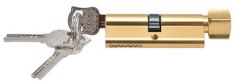 Zylinderschloss Türschließfachkern Home Security System Werkzeug Aluminium mit Schlüssel für Schrank Briefkasten Schublade SchrankGold Zylinderschloss Türschließfachkern für