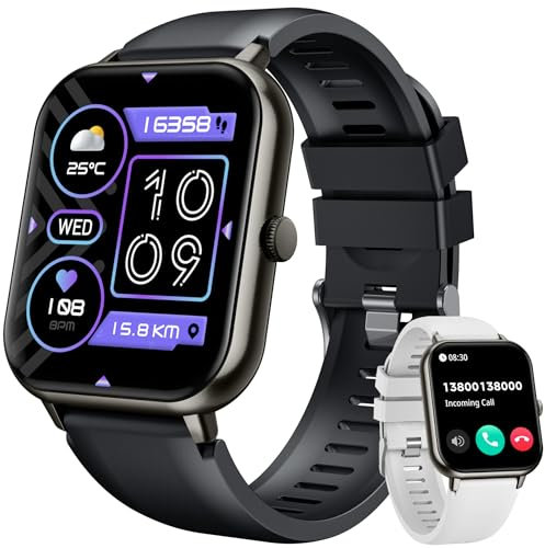Montre Connectée Homme Smartwatch Sport - Repondre Appel Femme 1.83'' Étanche Écran Tactile Bracelet Connectee avec Moniteur de Sommeil Fréquence Cardiaque Podomètre Fitness Tracker pour Android iOS