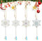 AUAUY 4PCS Diamond Painting Sonnenfänger Windspiel 5D Weihnachten Schneeflocken Anhänger DIY Doppelseitige Diamond Painting Schlüsselanhänger Kristall Hängender Ornament für Kinder Spielzeug Geschenke