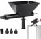 Electric Mortar Grout Gun, Portable Pointing Cement Gun with 4 Nozzles Reusable Caulking Gun Tool for Home Improvement Caulking (Black)