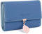 RRANCharltu Porte Monnaie Femme Cuir PU Porte Feuilles pour Femme Longueur Moyenne Lisse et Souple Petit Portefeuille Femme, Bleu Marine