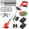 Decespugliatore a Batteria, 24V Tagliabordi a Batteria Ruote Rimovibili (red)