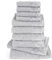 Pure Label 10-TLG. Handtücher Set mit Aufhängeschlaufen aus 100% Baumwolle, saugstark und weich - 2X Badetuch (70x140 cm) 4X Handtuch (50x100cm) 4X Gästetuch (30x50 cm), Hellgrau