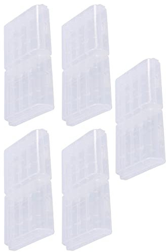 Yctze 10-Pack Multifunctional Transparent Hard Plastic Battery Storage Case, Holder Box for AA AAA and 9V Batteries, Portable and Waterproof Organizer
