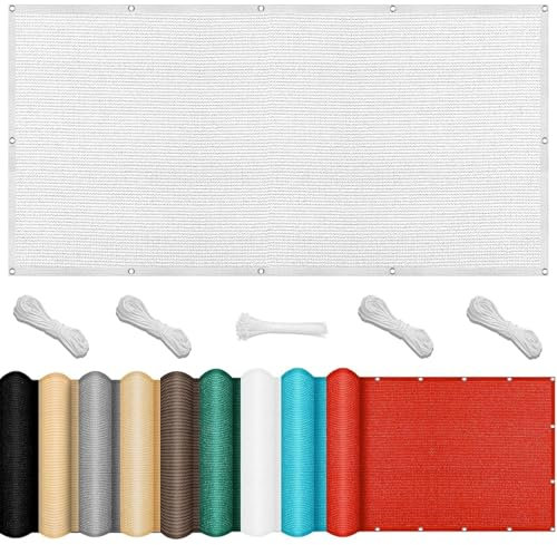 Voile D'Ombrage Carré Respirant 150 x 160 cm Aux UV 98% Couvert Végétal Toile Pergola Résistant Aux Déchirures pour Jardin, Pelouse, Patio, Piscine, Blanc