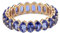 Stfery Trauringe 14K Ovalschliff Blau Lila Tansanit Verlobungsring Damen Ewigkeit Verlobungsring