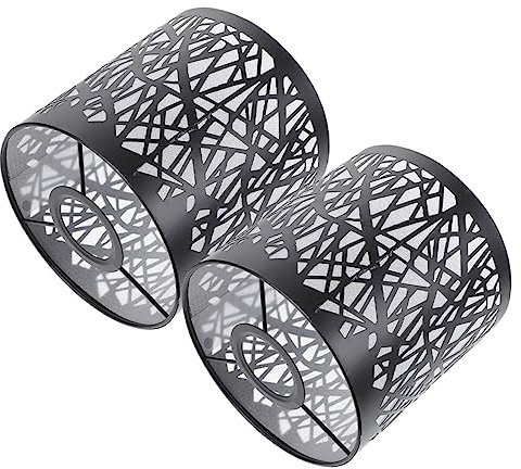 ORFOFE 2pièces Abat-jour Vintage Fer Forgé Pour Lampe De Table Design Cage à Oiseaux Pour Intérieur