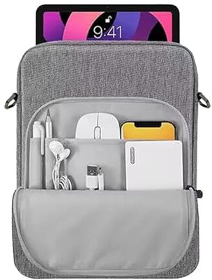 Kixolazr Sacoche pour Tablette 13 Pouces - Étui de Transport avec Poignée et Bandoulière - Sac de Voyage et Pochette de Protection pour l'École