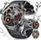 ESFOE Montre Connectée Homme avec Torche LED,1,43 AMOLED Montre Connectée Militaire avec 530mAh Akku 5ATM Étanche Fitness Tracker 132 Modes de Sport,Smartwatch avec Appel Bluetooth pour Android iOS