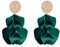 TTPSRY Pendientes para Mujer Pendientes Fashion Simple Pendientes Borla Pétalos de Colores Pendientes Hipoalergénicos Joyería Pendientes Moda Joyas(Verde)