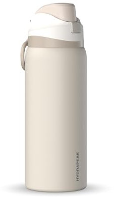 Hydrapeak Oasis - Botella de agua de 32 onzas con tapa Chug, botella de agua aislada de acero inoxidable para hombres y mujeres, piedra 1