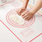 Hongmeru Non-Slip Silicone Baking Mat- Heat Resistant Pastry Rolling Mat with Measurements,50×40cm Non-Stick Kneading Board for Dough/Fondant/Pizza/Cake/Pie, Easy Clean Kitchen Tool (Pink)