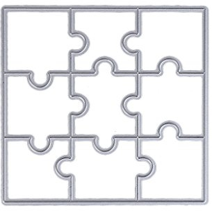 Puzzle Metal Cuting Stempel Schablone Vorlage Scrapbook Album Paper Card Craft
