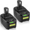 2pcs 5500mAh Batterie de Rechange pour Ryobi Batterie 18V RB18L50 Batterie RB18L15 RC18120 RB18L40 RB18L50 avec Affichage LED