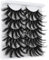 Faux cils, 5 paires cils multicouches de 25 mm, cils de vison artificiels dramatiques 5D, cils épais moelleux, faux