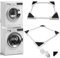 Kit Sovrapposizione lavatrice asciugatrice,supporto lavatrice asciugatrice,Telaio intermedio con filo stendibiancheria, telaio di collegamento (Frame di connessione in plastica)