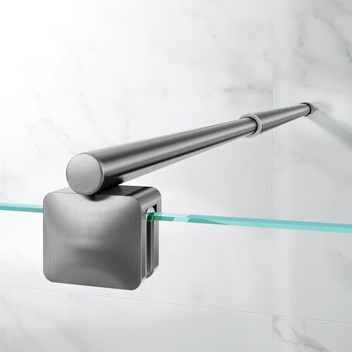 OsmanthBD Duschstabilisator Teleskopstange 66,5-125,8 cm, Gunmetallgrau