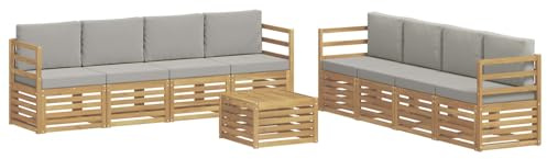 vidaXL Sofagarnituren Massivholz Akazie, Outdoorsofa, modernes Gartenmöbel für gemütliche Terrasse, Lounge, strapazierfähiges Set