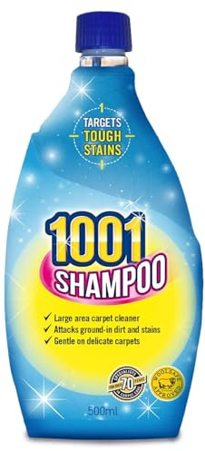 1001 Carpet Shampoo 500ml | Deep Cleaning Carpet Cleaner | Removes Dirt, Stains & Odours | Freshens Carpets & Rugs