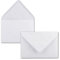 50x Briefumschläge B6-17,5 x 12,5 cm - Hochweiss - Nassklebung mit spitzer Klappe - 120 g/m² - Für Hochzeit, Gruß-Karten, Einladungen