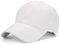 Kuyou Unisex Klassische PU Leder Baseball Cap Sports Outdoor Basecap Kappe (Weiß)