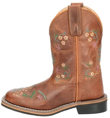 Smoky - Stivali da cowboy occidentale ricamati, per bambine, colore: Marrone cerato