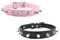 Newtensina Moda 2 Piezas Tachonado Collar de Perros Set Punk Tachonado Collar de Perrito para Perros pequeños Gatos