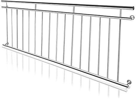 Hengmei 100 – 184 cm balcone francese in acciaio inox, ringhiera per scale, ringhiera per finestra, parapetto