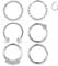 AVYRING 16G 6 Stück Chirurgenstahl Septum Nasenpiercing Hoop Clicker Ring Lippenpiercing Helix Tragus Knorpel Piercing Ohr Schmuck Innen 10MM - Silber