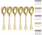 Cucharas de cena doradas, Kyraton 6 piezas Cuchara de mesa de acero inoxidable de 19 cm con chapado en oro de titanio, Cucharas de sopa, Cucharas de postre Apto para lavavajillas Juego de 6