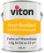 Viton Buntlack 3 Kg Gelb - Seidenmatt - Wetterfest für Außen und Innen - 3in1 Grundierung & Lack - HAE 30 - Nachhaltige Farbe auf Wasserbasis für Holz, Metall & Stein - RAL 1028 Melonengelb