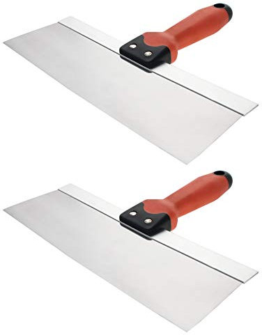 Utoolmart Putty Scraper 12 CRV Steel Putty Knives with Plastic Ergonomic Handle for Taping Paint Wall Floor Tile 2pcs