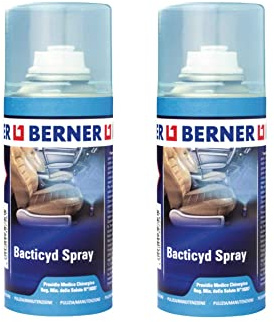 Berner 2 Pezzi Bacticyd Spray igienizzante climatizzatore, sanificante per climatizzatori, disinfettante superfici Automatico 150 ml