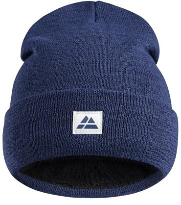 DANISH ENDURANCE Fleece Mütze aus recyceltem Material, Beanie Wintermütze, Fischermütze, Warm & Atmungsaktiv, Unisex, für Herren & Damen, Blau, Einheitsgröße