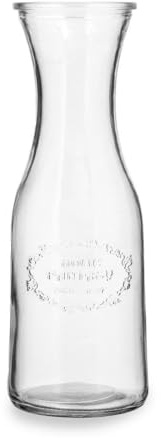 Quid Tischflasche, Glas, 1 l, kühlschrankgeeignet, nicht mikrowellengeeignet, leicht zu reinigen