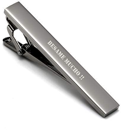 AllerPierce Personalisiert Krawattenklammer mit Gravur Edelstahl Krawattennadel Klassisch Skinny Business Clips für Papa Männer Herren 7mm*60mm