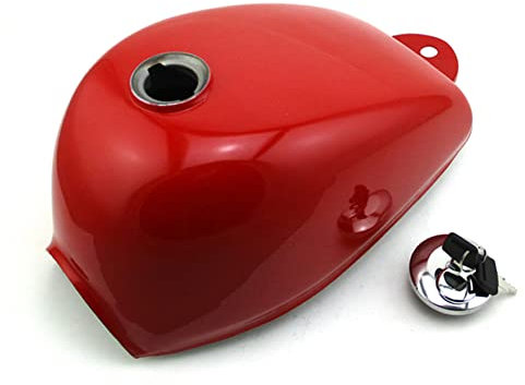 STONEDER Réservoir de carburant rouge avec bouchon pour moto Honda Monkey Bike Mini Trail Z50 Z50A Z50J Z50R
