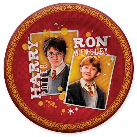 Party Factory Harry Potter 10x Pappteller, Einwegteller bunt, Ø23cm, Partyteller zum Kindergeburtstag, Mottoparty