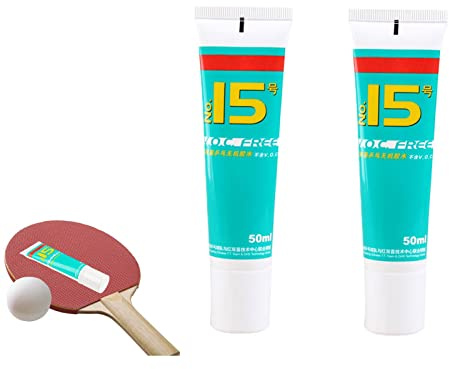 2 Colle da Pong, Colla per Racchetta da Tennis da Tavolo, 50 ml, Racchetta da Pong, in Gomma da Tennis, Colla, Perfetta per Fai da Te -Pong Racchetta da Paddle