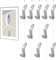 Place-it Basic Bilderhaken für Bilder Aufhängen (50 Stück) - Kombinieren Sie die Haken mit Seil & Gallerieschiene (5kg Bildgewicht)