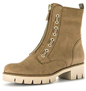 Gabor Damen Biker Boots, Frauen Stiefeletten,Wechselfußbett,Best Fitting,Winterstiefeletten,Winterschuhe,warm,Stiefel,nut (Panna),37 EU / 4 UK