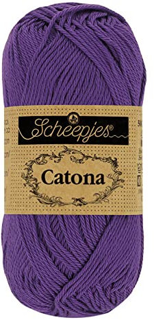 Scheepjes - Scheepjes Catona 521 Deep Violet Yarn - 10x50g